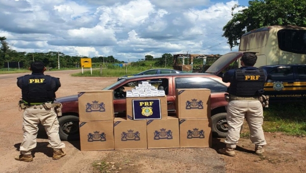 PRF apreende carregamento de cigarros contrabandeados em Senador Guiomard-AC